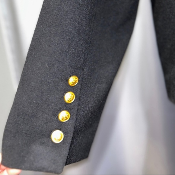 Rebecca Minkoff Black Wool Double Breasted Peacoat - Picture 6 of 11